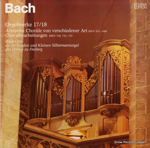 OTTO, HANS bach; orgelwerke 17/18 826183-184 - front cover