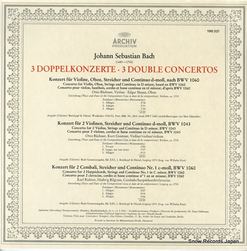 RICHTER, KARL bach; 3 doppelkonzerte 198321