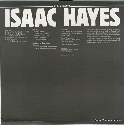 HAYES, ISAAC black moses MPS-8509