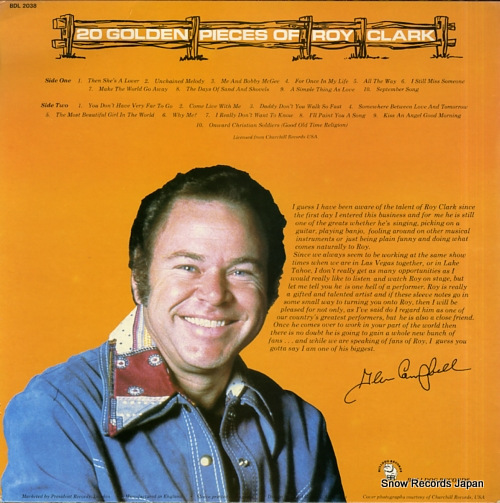 CLARK, ROY 20 golden pieces of roy clark BDL2038 - back cover