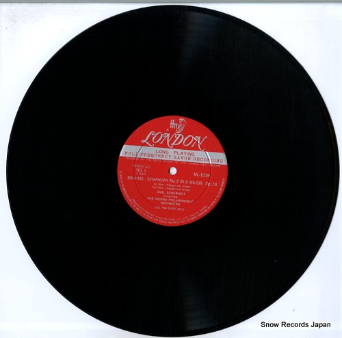 SCHURICHT, CARL brahms; symphony no.2 in d major, op.73 ML1019