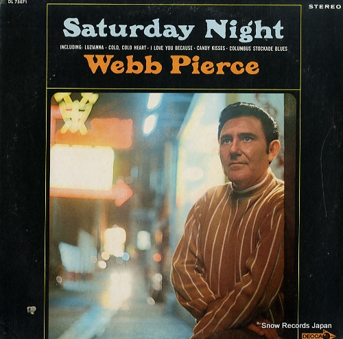 PIERCE, WEBB saturday night DL75071 - front cover
