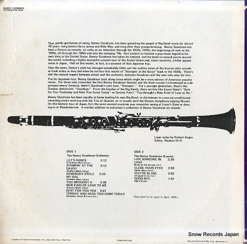 GOODMAN, BENNY let's dance SPC3270 - back cover