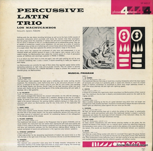 LOS MACHUCAMBOS percussive latin trio SP44012