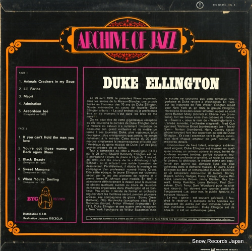 ELLINGTON, DUKE archive of jazz volume 3 - duke ellington 529.053