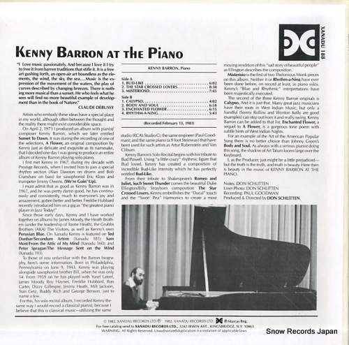 BARRON, KENNY at the piano XANADU188
