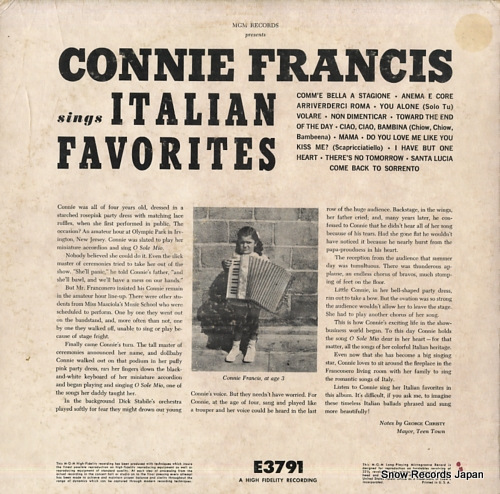 FRANCIS, CONNIE sings italian favorites E3791