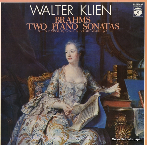 KLEIN, WALTER brahms; two piano sonatas OS-7016-VX