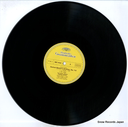 AMADEUS QUARTETT brahms; clarinet quintet in b minor op.115 MG1433