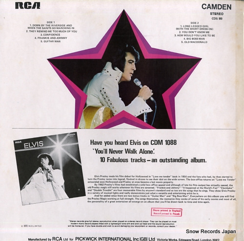 PRESLEY, ELVIS elvis sings hits from his movies CDS1110