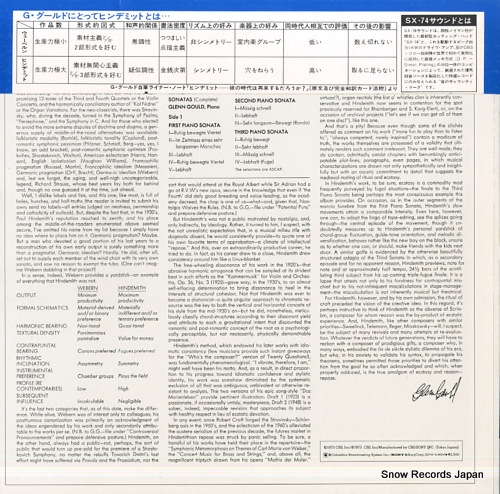 GOULD, GLENN hindemith; the piano sonatas complete nos.1, 2, and 3 SOCO68
