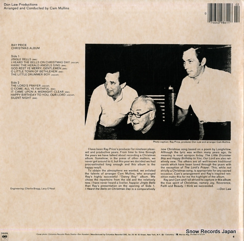PRICE, RAY the ray price christmas album 3C9861