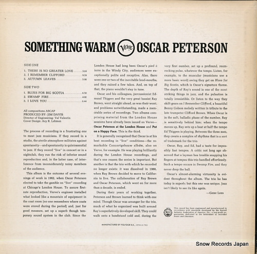 PETERSON, OSCAR something warm MV2112