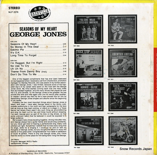 JONES, GEORGE seasons of my heart NLP2076