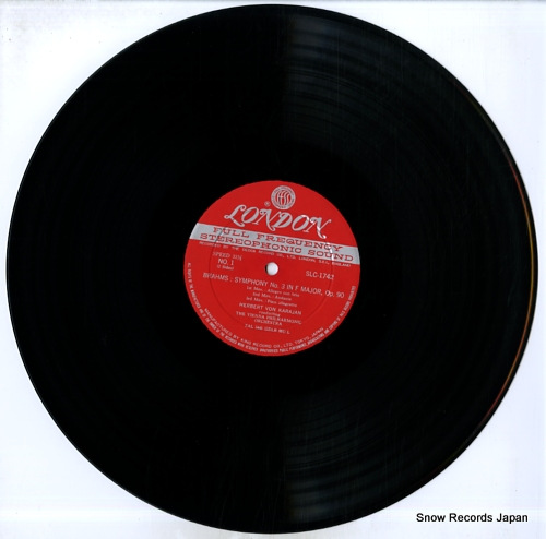 KARAJAN, HERBERT VON brahms; symphony no.3 in f SLC1742