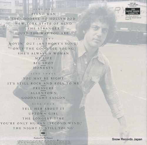 JOEL, BILLY greatest hits volume 1 & volume 2 S2BP263