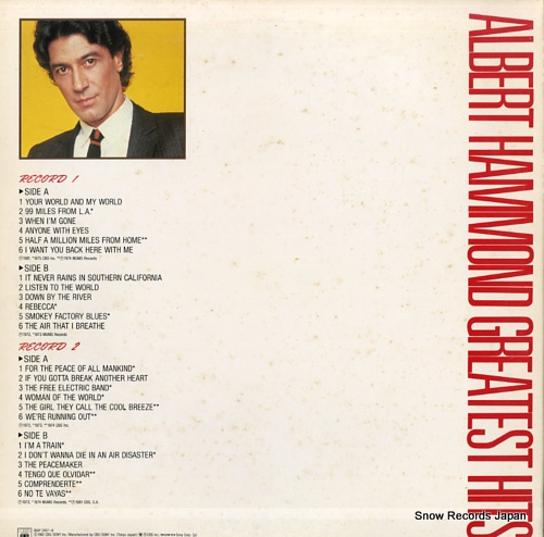HAMMOND, ALBERT albert hammond greatest hits 36AP2457-8