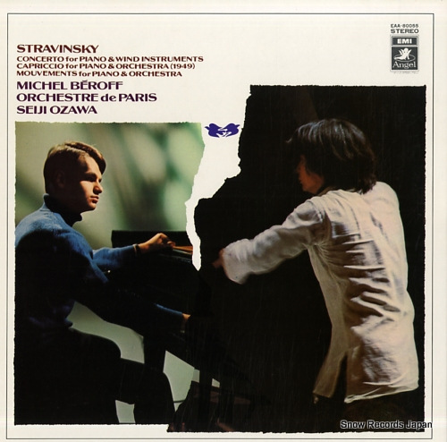 BEROFF, MICHEL / SEIJI OZAWA stravinsky; concerto for piano & wind instruments EAA-80055