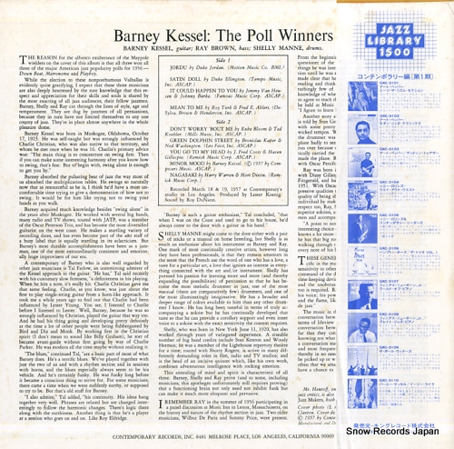 KESSEL, BARNEY the poll winners GXC-3109