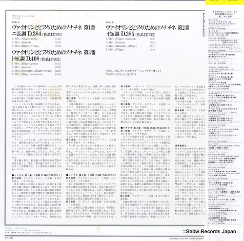 SCHNEIDERHAN, WOLFGANG / WALTER KLIEN schubert; sonatinas for violin and piano no.1-3 MGW5243