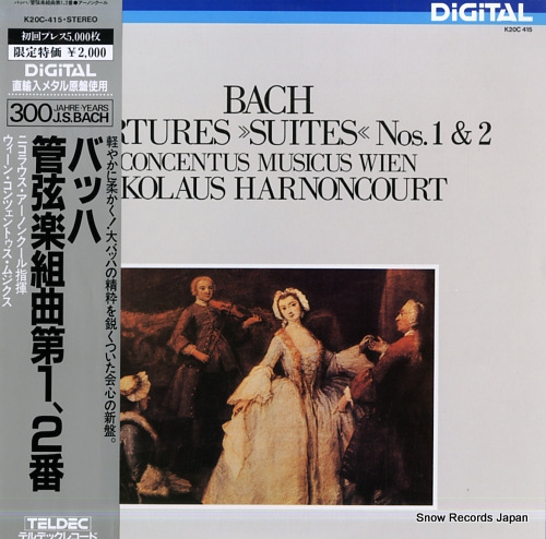 HARNONCOURT, NIKOLAUS bach; overtures (suites) nos.1 & 2 K20C-415
