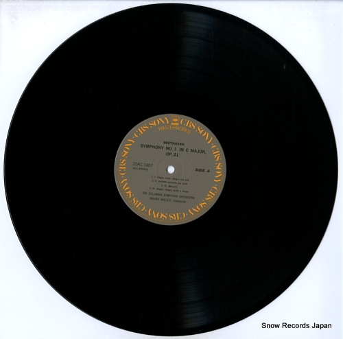 WALTER, BRUNO beethoven; symphony no.1 & no.2 20AC1807