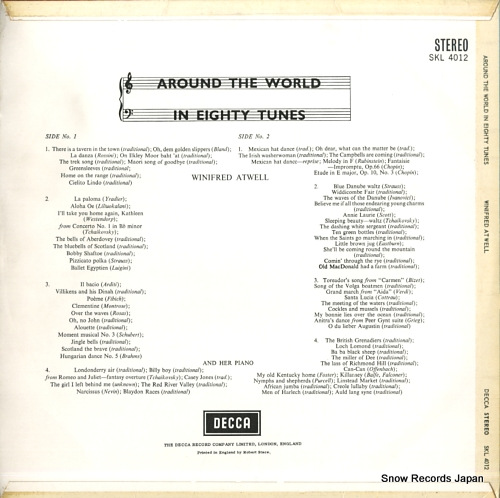 ATWELL, WINIFRED around the world in 80 tunes SKL4012
