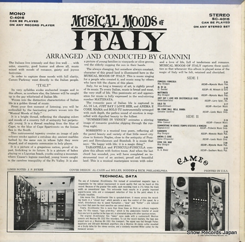 GIANNINI musical moods of italy C-4016 - back cover