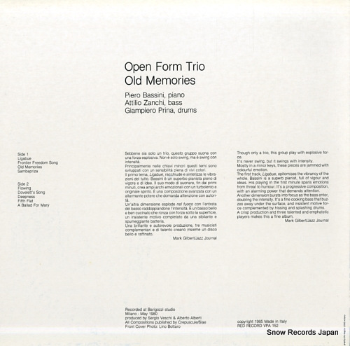 OPEN FORM TRIO old memories VPA152