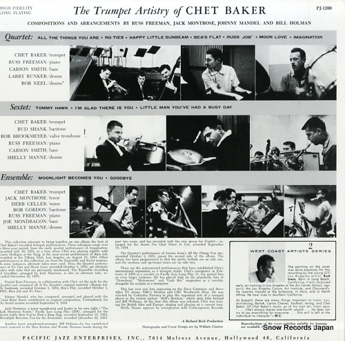 BAKER, CHET the trumpet artistry of chet baker PJ-1206