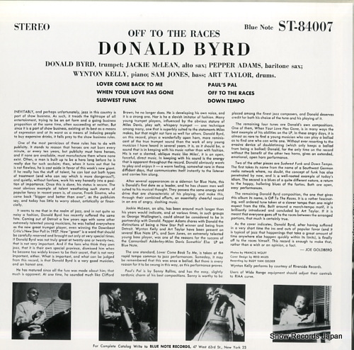 BYRD, DONALD off the races BN4007