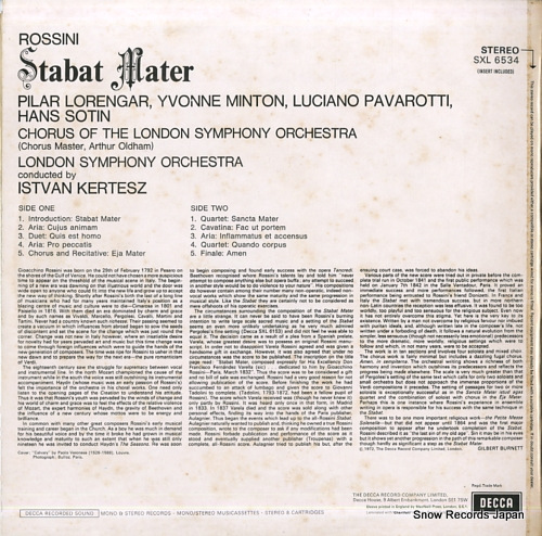 KERTESZ, ISTVAN rossini; stabat mater SXL6534