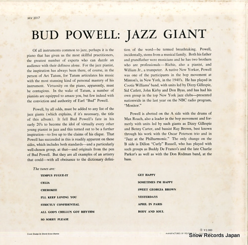 POWELL, BUD jazz giant MV2017