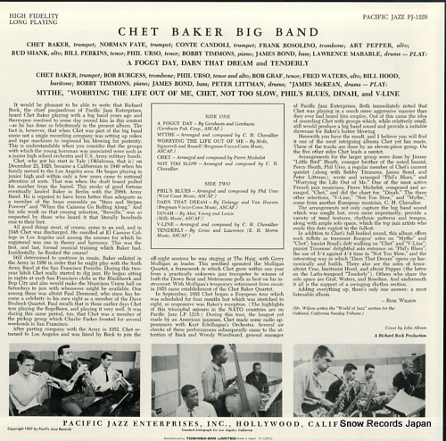 BAKER, CHET big band PJ-1229