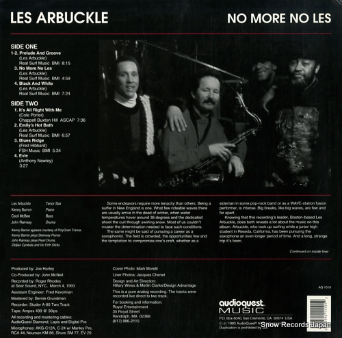 ARBUCKLE, LES no more no les AQ-LP1019