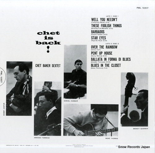 BAKER, CHET chet is back! BVJJ-2820 / PML10307