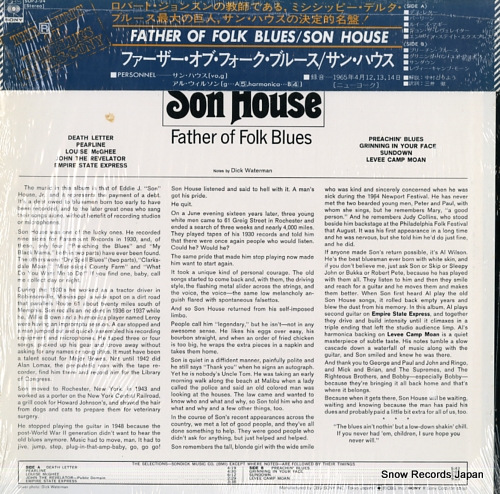 HOUSE, SON father of the folk blues SOPJ-94