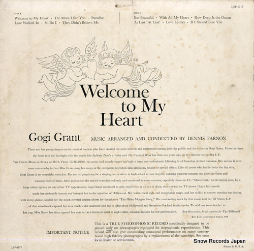 GRANT, GOGI welcome to my heart LSP-1717