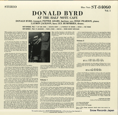 BYRD, DONALD at the half note cafe, vol.1 BN4060