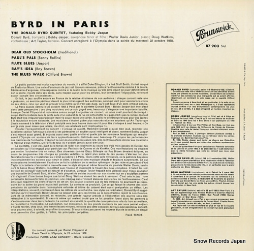 BYRD, DONALD byrd in paris 87903
