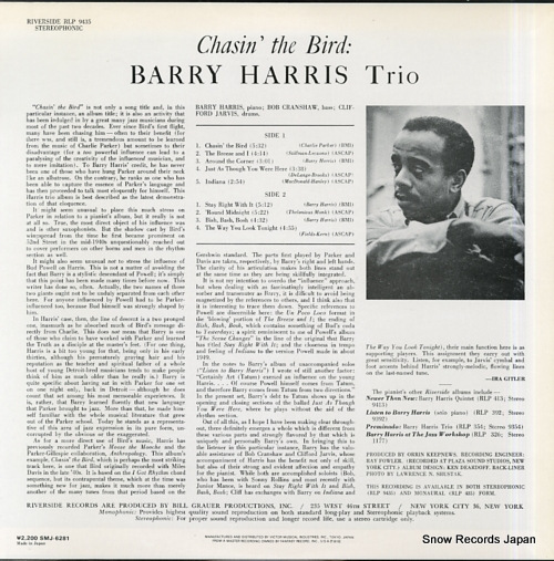 HARRIS, BARRY chasin' the bird SMJ-6281