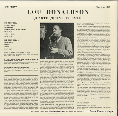 DONALDSON, LOU quartet / quintet / sextet BN1537