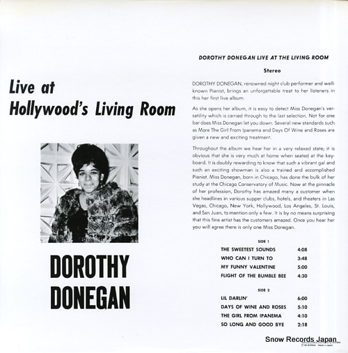 DONEGAN, DOROTHY live at hollywood's living room NLP6015