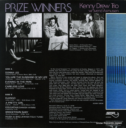 DREW, KENNY prize winners RJL-8009