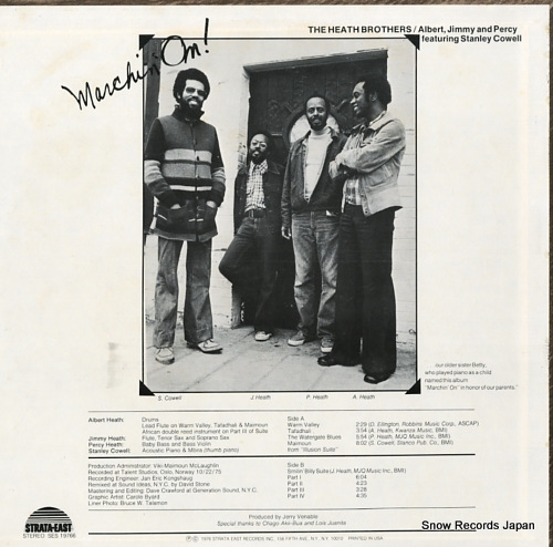 HEATH BROTHERS, THE marchin' on! SES19766