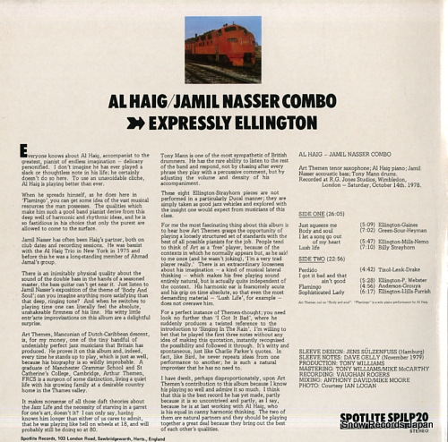 HAIG, AL expressly ellington SPJLP20