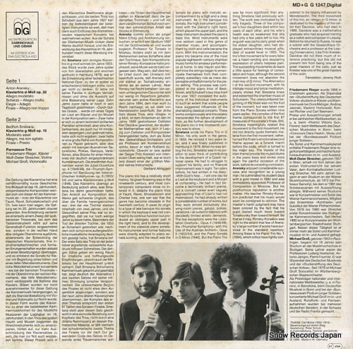 TRIO PARNASSUS arensky; klaviertrio d-moll / smetana; klaviertrio g-moll MD+GG1247