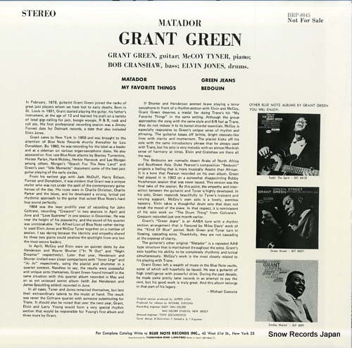 GREEN, GRANT matador BRP-8045