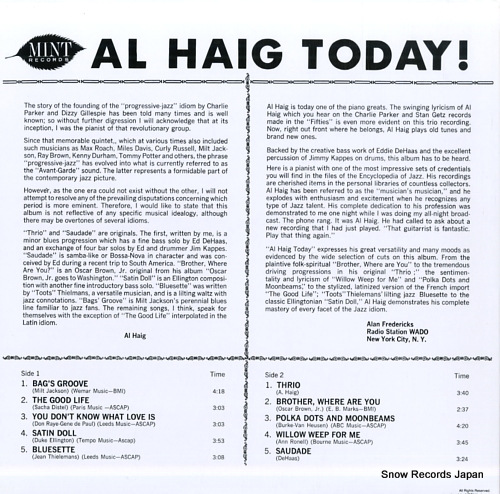 HAIG, AL al haig today NLP6011