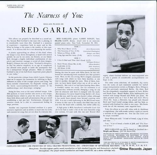 GARLAND, RED the nearness of you VIJJ-30052